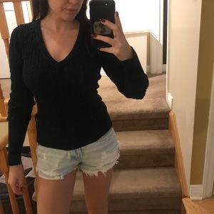 American Eagle black v-neck sweater